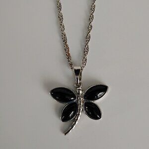 Dragonfly Pendant Silver Necklace Fashion Jewerly